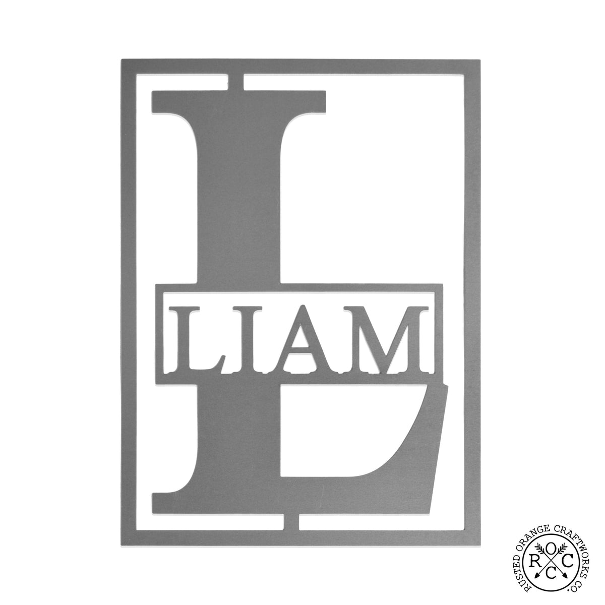 Block Border Monogram - Custom Metal Family Sign House Name Plates