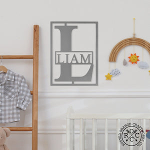 monogram in nursery