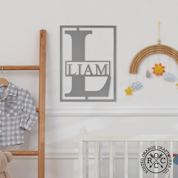 monogram in nursery