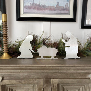 nativity set on mantle