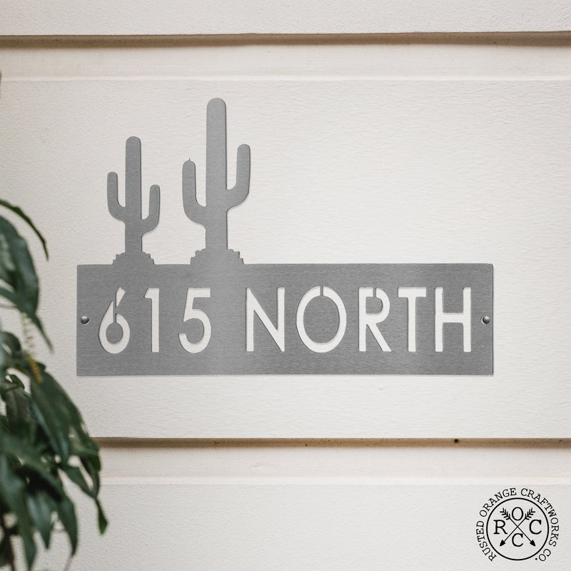 Rusted Orange Craftworks Co. Address Signs Landscape Address Plaque - 4 Styles - Circular Address Plaque for House Numbers