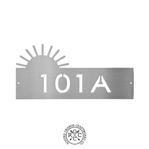 Rusted Orange Craftworks Co. Address Signs Special Offer Landscape Address Plaque - 4 Styles - Circular Address Plaque for House Numbers