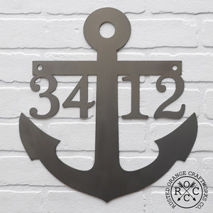 anchor address sign on brick wall