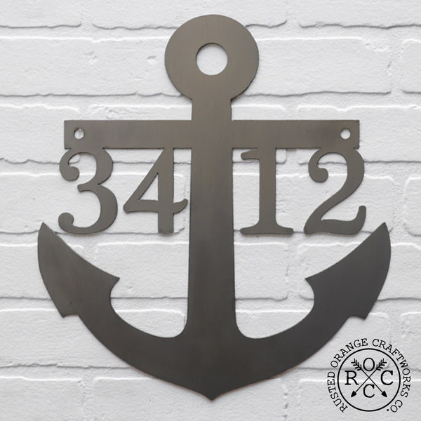 anchor address sign on brick wall