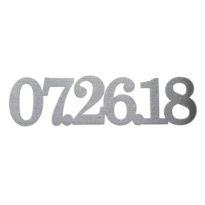 Metal sign with date 7/26/18 shown against white background.