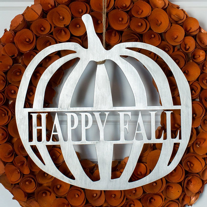 pumpkin Sign on autumn wreath