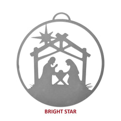 Rusted Orange Craftworks Co. Bright Star Nativity Ornament for One Please