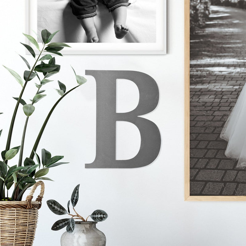 letter b hanging on wall
