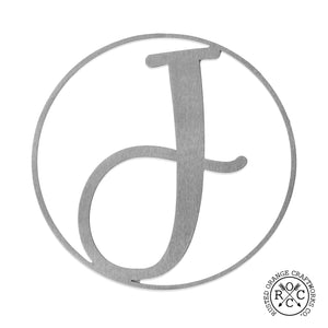 Rusted Orange Craftworks Co. Decor 10" Modern Single Letter Monogram - 2 Styles - Custom Monogram Metal Wall Decor