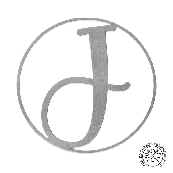 Rusted Orange Craftworks Co. Decor 10" Modern Single Letter Monogram - 2 Styles - Custom Monogram Metal Wall Decor