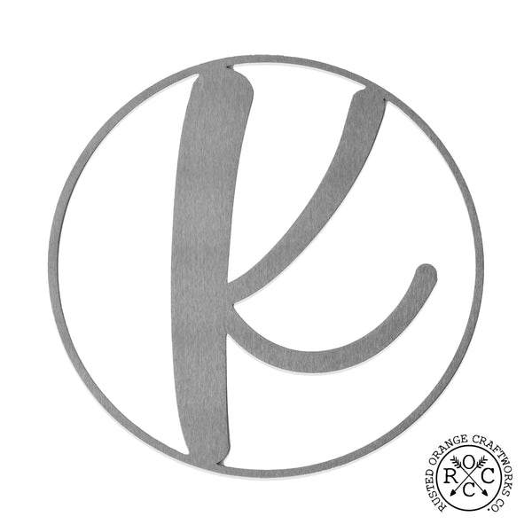 Rusted Orange Craftworks Co. Decor 10" Modern Single Letter Monogram - 2 Styles - Custom Monogram Metal Wall Decor