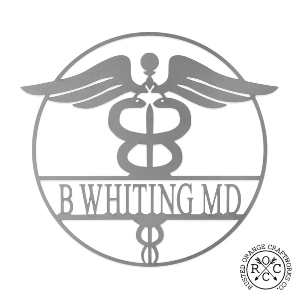 Rusted Orange Craftworks Co. Decor Everyday Heroes Signs - Doctors or Medical Office Name Plates For Wall