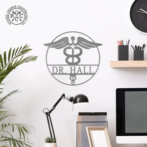 Rusted Orange Craftworks Co. Decor Everyday Heroes Signs - Doctors or Medical Office Name Plates For Wall