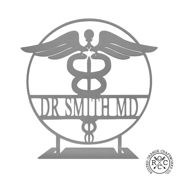 Rusted Orange Craftworks Co. Decor Medical / 12" Standing Everyday Heroes Signs - Doctors or Medical Office Name Plates For Wall