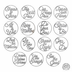 Rusted Orange Craftworks Co. Decorative Plaques 12" / Circle My Mantra Signs - 15 Styles - Metal Inspirational Wall Quotes Decor