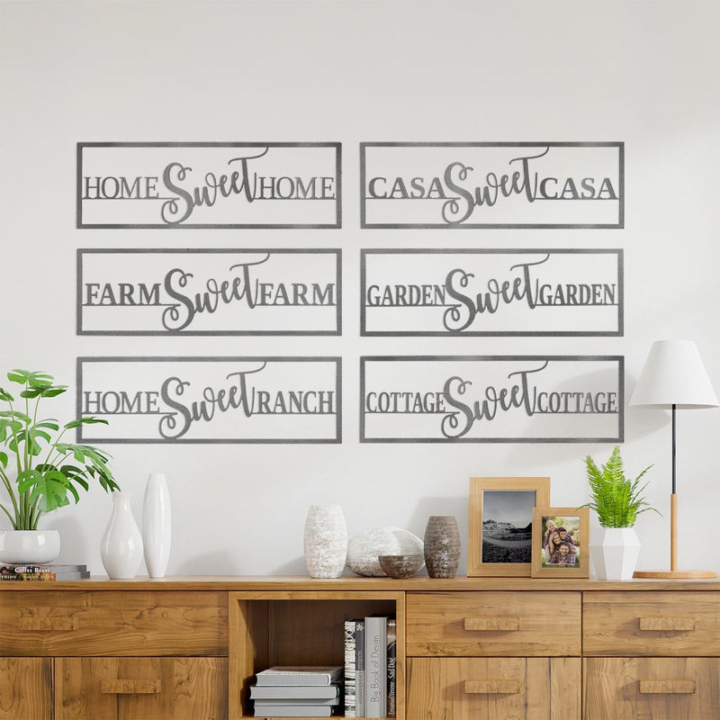 Rusted Orange Craftworks Co. Decorative Plaques EXCLUSIVE OFFER Home Sweet Home - Ranch Sign Front Door Rustic Modern Wall Decor