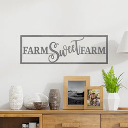 Rusted Orange Craftworks Co. Decorative Plaques Farm Sweet Farm EXCLUSIVE OFFER Home Sweet Home - Ranch Sign Front Door Rustic Modern Wall Decor