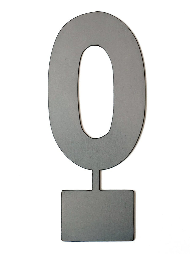 Metal letter O with tab on bottom for standing, shown against white background.