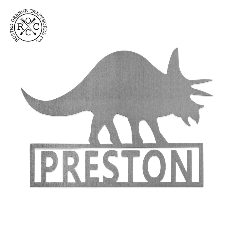 triceratops dinosaur sign without hooks