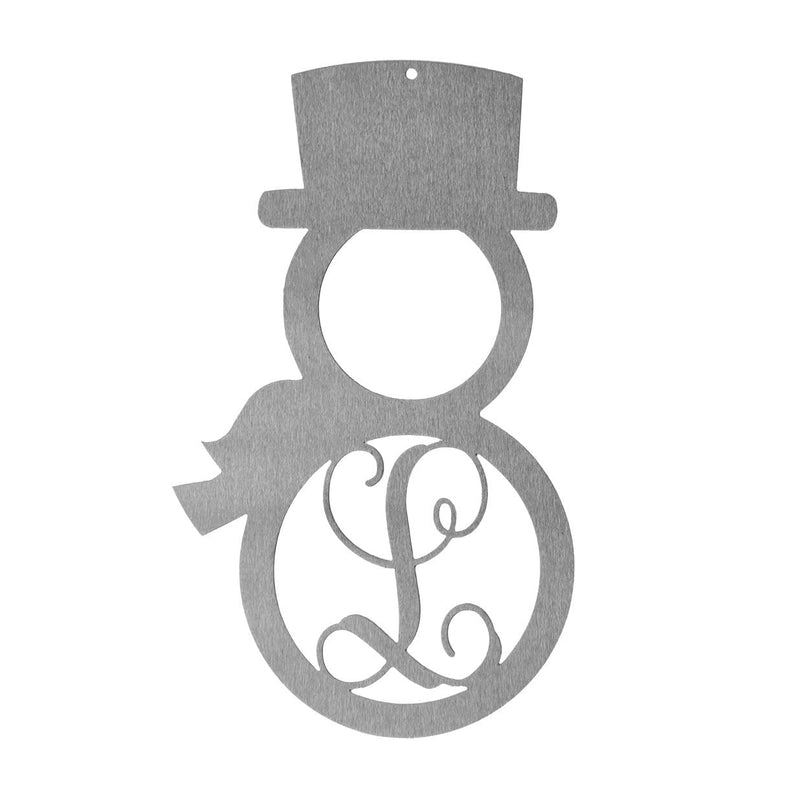 snowman monogram fancy font letter l