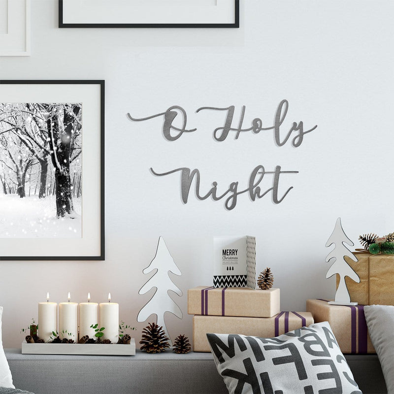o Holy night sign on wall