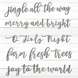 Christmas wall phrase style options