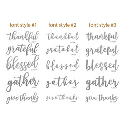 farmhouse wall words font style and word options