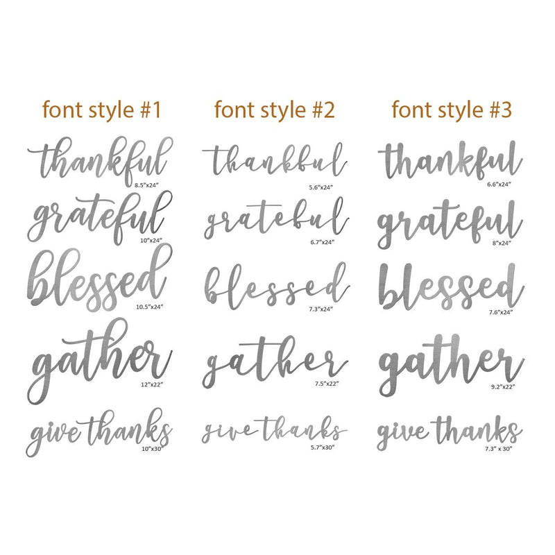 farmhouse wall words font style and word options