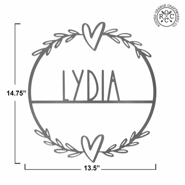 Flower shop sign heart dimensions