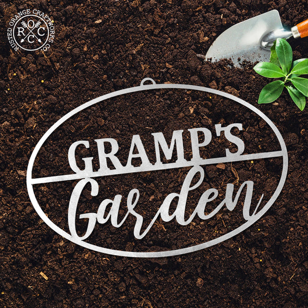 Garden custom oval in the dirt
