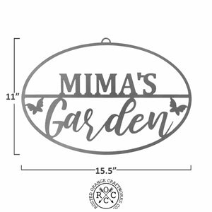 Garden custom oval with dimensions