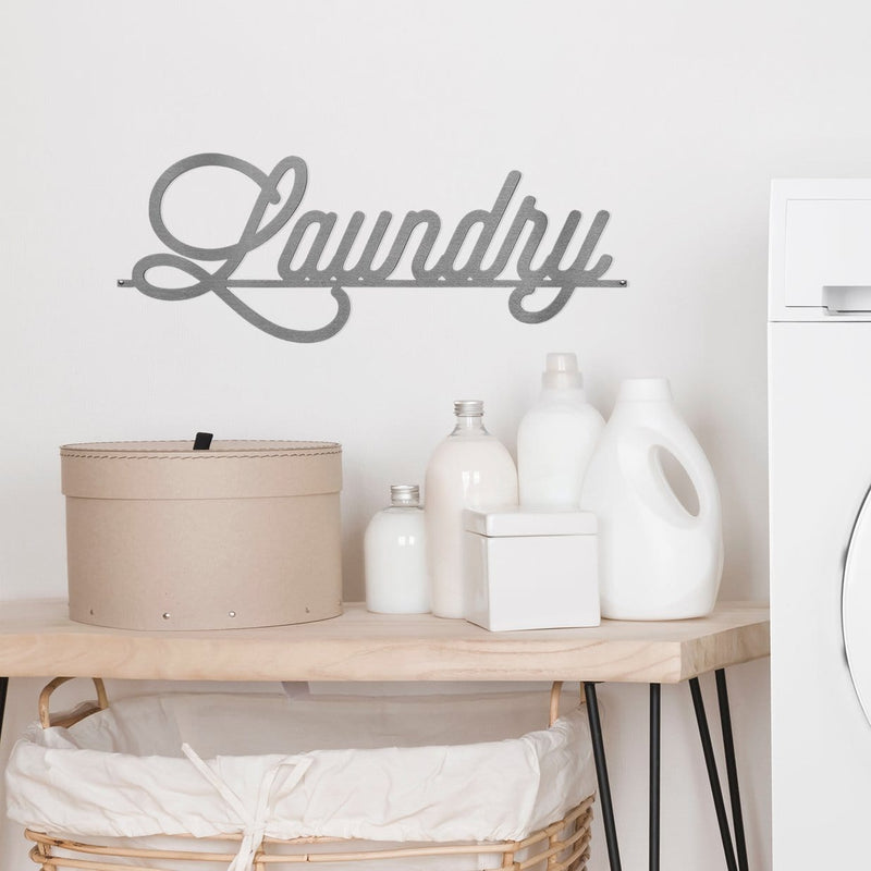 laundry sign on wall