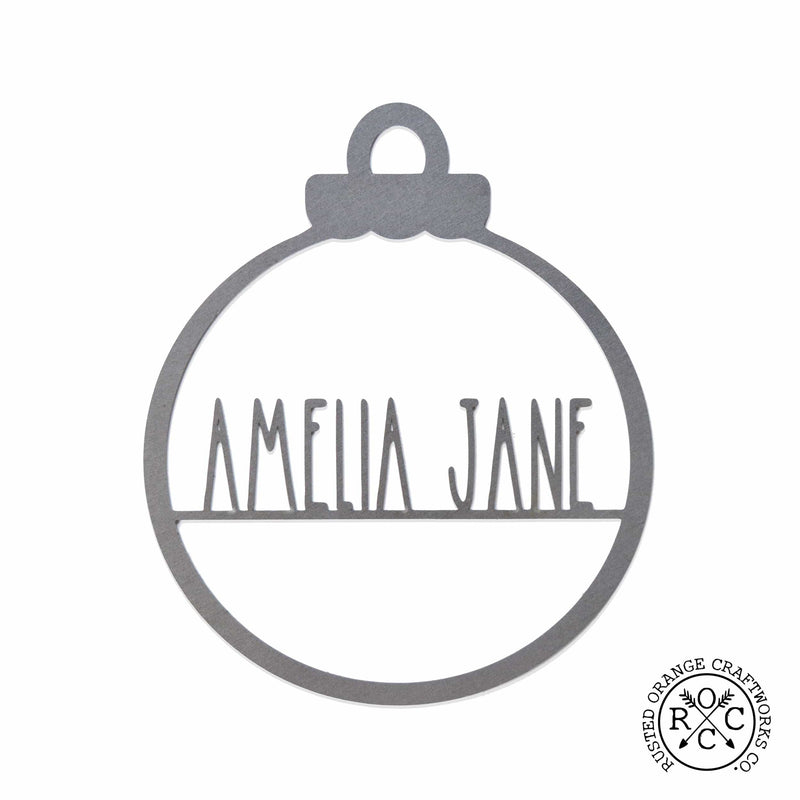 Rusted Orange Craftworks Co. Holiday Ornaments EXCLUSIVE OFFER Amelia Jane Ornament - 2 Please - Customized Christmas Ornament for Christmas Tree