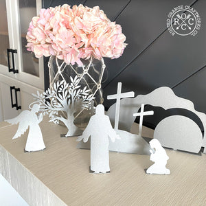 Easter advent set on shelf