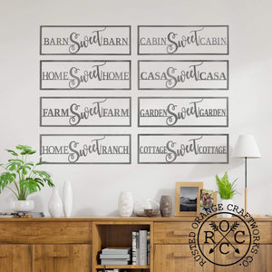 home sweet home signs style comparison