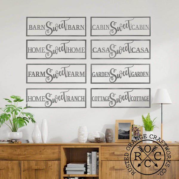 home sweet home signs style comparison