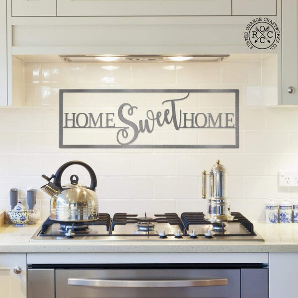 home sweet home sign in kitchen