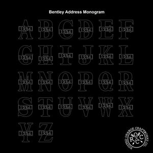 Rusted Orange Craftworks Co. House Numbers & Letters Bentley Address Monogram - 2 Sizes - Custom Metal Address Numbers for Outside Home