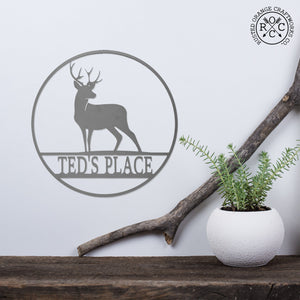 Rusted Orange Craftworks Co. Hunting & Shooting 12 inch / Deer - Full Body / Raw Steel (can rust) Special Offer Wildlife Signs - Personalized Hunting Decor for Cabin, Gifts for Men