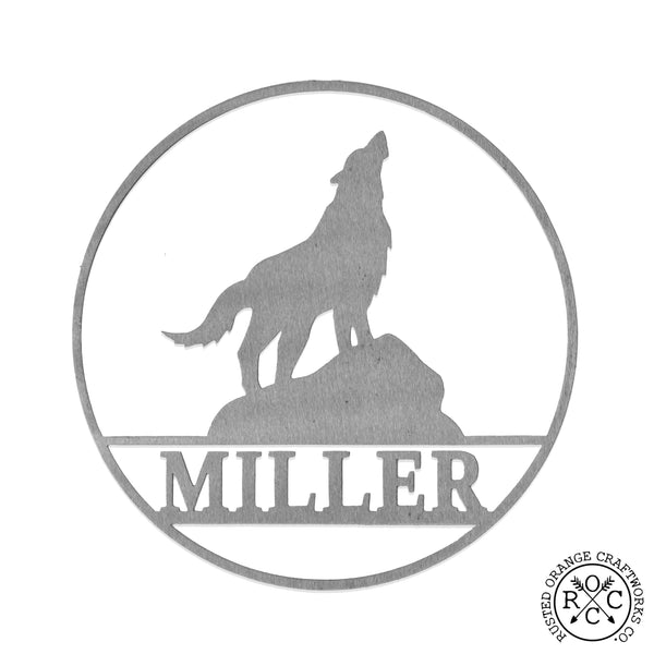 Rusted Orange Craftworks Co. Hunting & Shooting 12 inch / Wolf / Raw Steel (can rust) Special Offer Wildlife Signs - Personalized Hunting Decor for Cabin, Gifts for Men