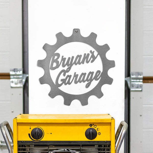 just for him garage sign
