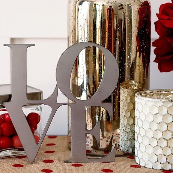 love sign on table