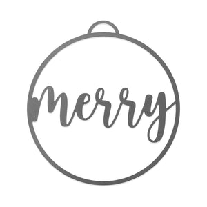 Rusted Orange Craftworks Co. Merry (5 pack) Special Offer Jolly Christmas Ornaments - 5 pack