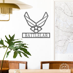 Rusted Orange Craftworks Co. Military Uniforms 9 inch Hanging / Air Force Special Offer Military Personalized Plaques