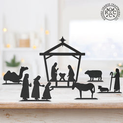 Rusted Orange Craftworks Co. Nativity Sets 6 Piece Christmas Nativity Set - Manger Scene Holiday Decorations