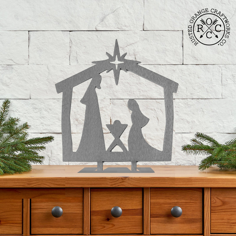 Rusted Orange Craftworks Co. Nativity Sets 9" Nativity Silhouette - 4 Styles - Birth of Jesus Scene Figures