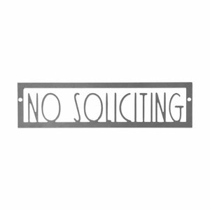 no soliciting sign