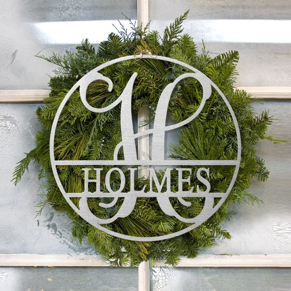 Rusted Orange Craftworks Co. OPTIONS_HIDDEN_PRODUCT Email Subscribers ONLY 15" Metal Circle Monogram with Name