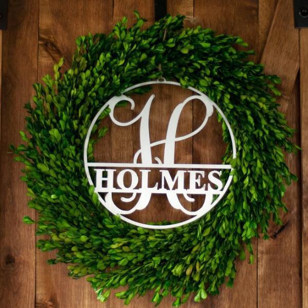 Rusted Orange Craftworks Co. OPTIONS_HIDDEN_PRODUCT Email Subscribers ONLY 15" Metal Circle Monogram with Name