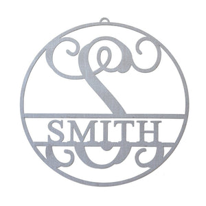 Rusted Orange Craftworks Co. OPTIONS_HIDDEN_PRODUCT Email Subscribers ONLY 15" Metal Circle Monogram with Name